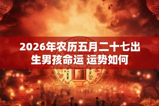 2026年农历五月二十七出生男孩命运 运势如何