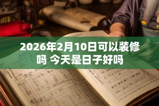 2026年2月10日可以装修吗 今天是日子好吗