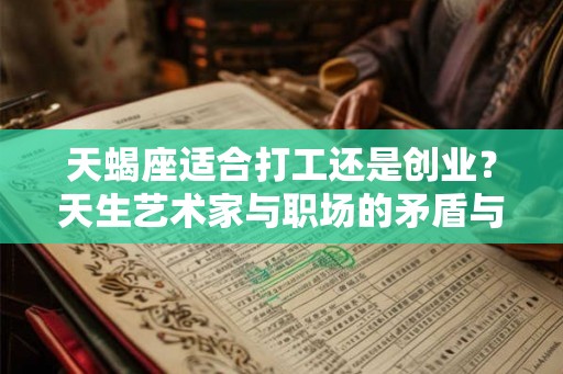 天蝎座适合打工还是创业？天生艺术家与职场的矛盾与融合