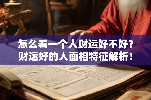 怎么看一个人财运好不好？财运好的人面相特征解析！