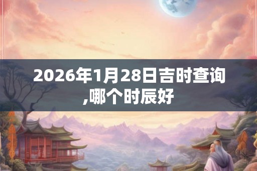 2026年1月28日吉时查询,哪个时辰好
