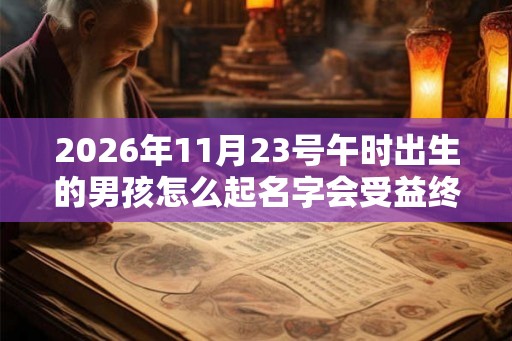 2026年11月23号午时出生的男孩怎么起名字会受益终生