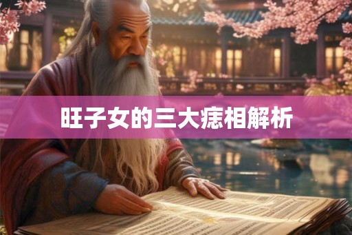 旺子女的三大痣相解析