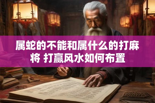 属蛇的不能和属什么的打麻将 打赢风水如何布置