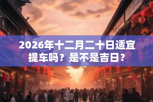 2026年十二月二十日适宜提车吗?是不是吉日? 2026年十二月二十日适宜提车吗?是不是吉日?