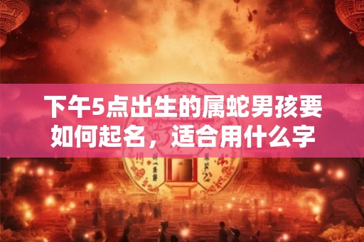 下午5点出生的属蛇男孩要如何起名，适合用什么字
