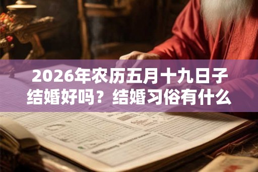 2026年农历五月十九日子结婚好吗？结婚习俗有什么？