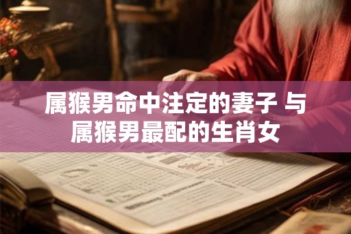属猴男命中注定的妻子 与属猴男最配的生肖女