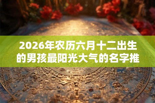 2026年农历六月十二出生的男孩最阳光大气的名字推荐