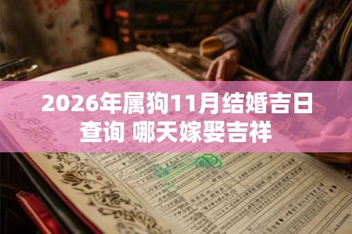 2026年属狗11月结婚吉日查询 哪天嫁娶吉祥