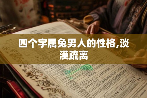 四个字属兔男人的性格,淡漠疏离