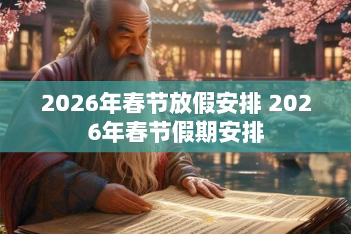 2026年春节放假安排 2026年春节假期安排