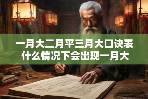一月大二月平三月大口诀表 什么情况下会出现一月大二月平三月大的现象