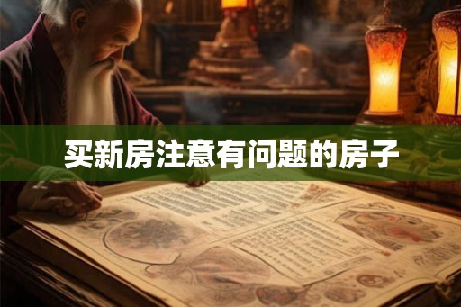 买新房注意有问题的房子