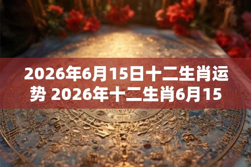 2026年6月15日十二生肖运势 2026年十二生肖6月15日运势如何