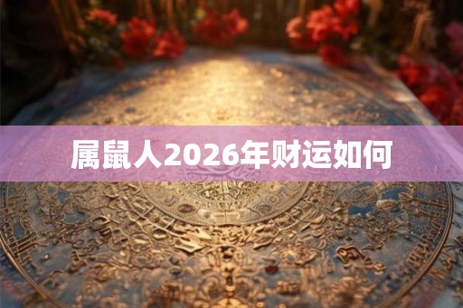 属鼠人2026年财运如何