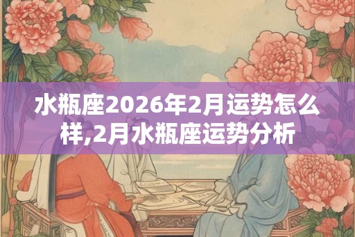 水瓶座2026年2月运势怎么样,2月水瓶座运势分析