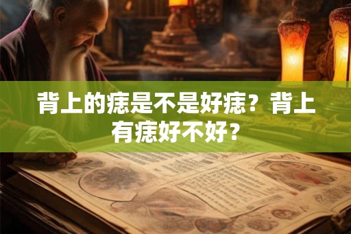 背上的痣是不是好痣？背上有痣好不好？