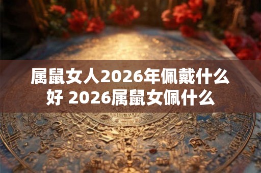 属鼠女人2026年佩戴什么好 2026属鼠女佩什么