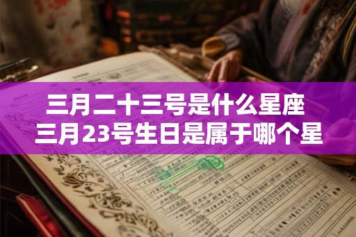 三月二十三号是什么星座 三月23号生日是属于哪个星座的 三月二十三号是什么星座 三月23号生日是属于哪个星座的