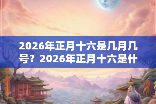 2026年正月十六是几月几号？2026年正月十六是什么星座？
