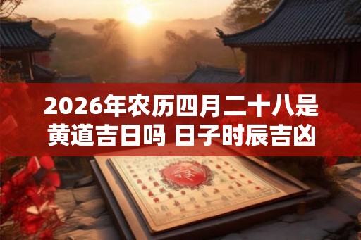 2026年农历四月二十八是黄道吉日吗 日子时辰吉凶