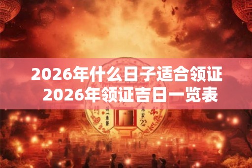 2026年什么日子适合领证 2026年领证吉日一览表 2026年什么日子适合领证 2026年领证吉日一览表