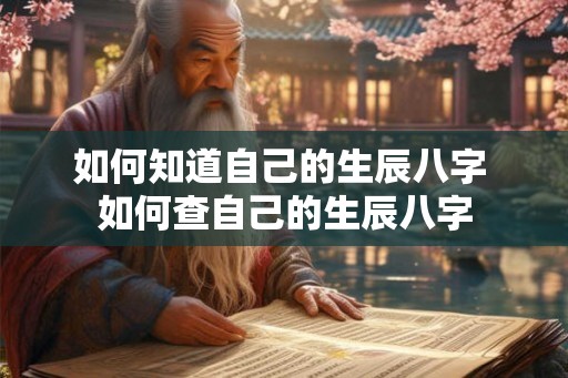 如何知道自己的生辰八字 如何查自己的生辰八字