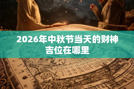 2026年中秋节当天的财神吉位在哪里