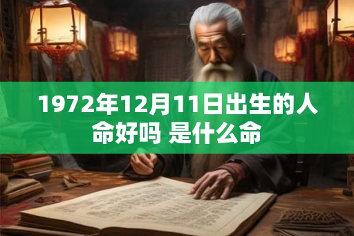 1972年12月11日出生的人命好吗 是什么命