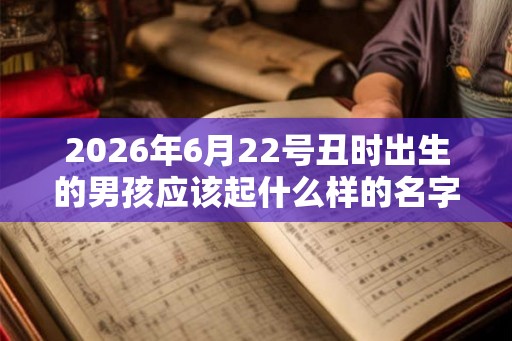 2026年6月22号丑时出生的男孩应该起什么样的名字