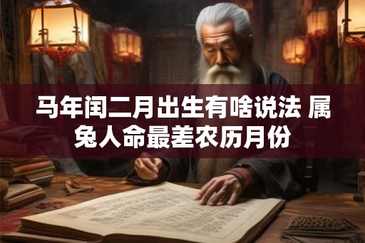 马年闰二月出生有啥说法 属兔人命最差农历月份