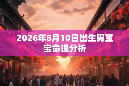 2026年8月10日出生男宝宝命理分析 2026年8月10日出生男宝宝命理分析