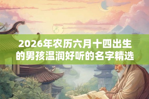 2026年农历六月十四出生的男孩温润好听的名字精选