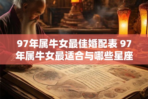 97年属牛女最佳婚配表 97年属牛女最适合与哪些星座组成好婚配
