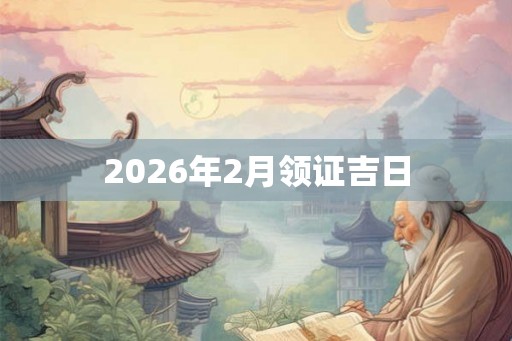 2026年2月领证吉日