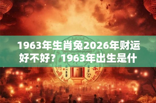 1963年生肖兔2026年财运好不好?1963年出生是什么命? 1963年生肖兔2026年财运好不好?1963年出生是什么命?