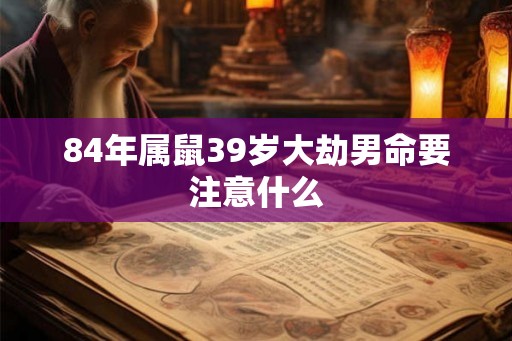 84年属鼠39岁大劫男命要注意什么