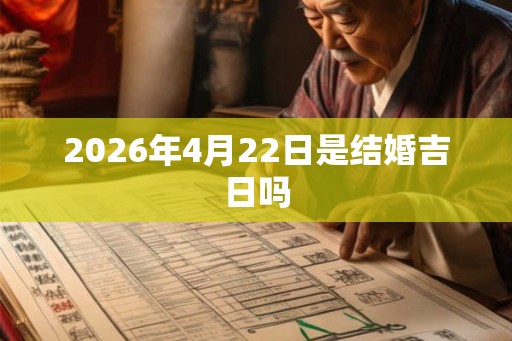 2026年4月22日是结婚吉日吗