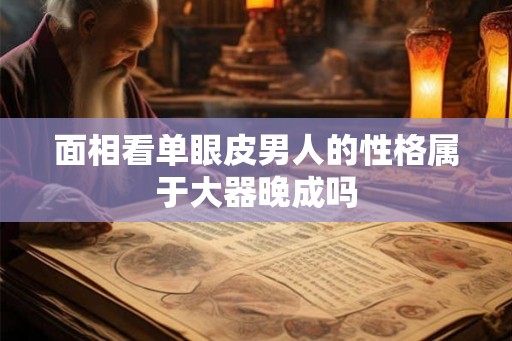 面相看单眼皮男人的性格属于大器晚成吗 面相看单眼皮男人的性格属于大器晚成吗