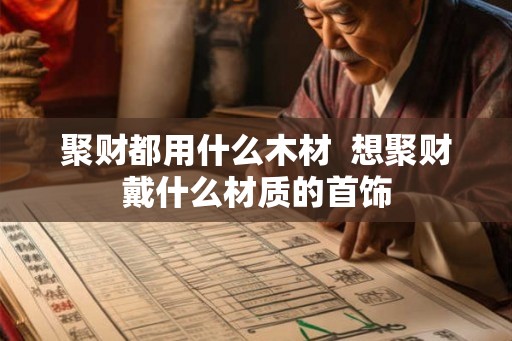 聚财都用什么木材  想聚财戴什么材质的首饰