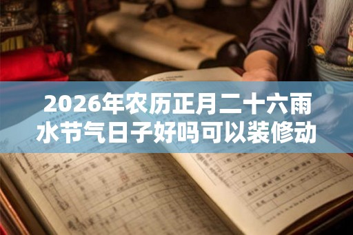 2026年农历正月二十六雨水节气日子好吗可以装修动土吗？