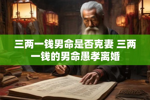 三两一钱男命是否克妻 三两一钱的男命愚孝离婚