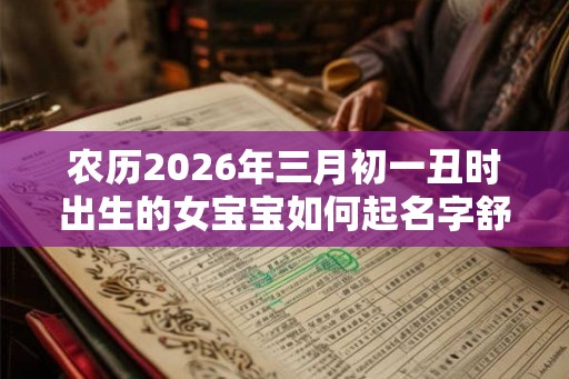 农历2026年三月初一丑时出生的女宝宝如何起名字舒服，五行属什么