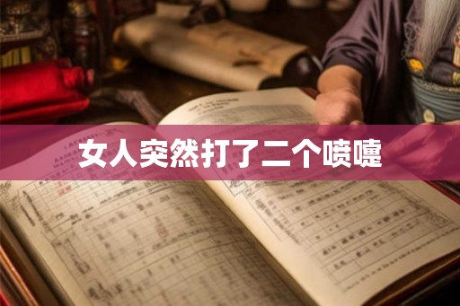 女人突然打了二个喷嚏