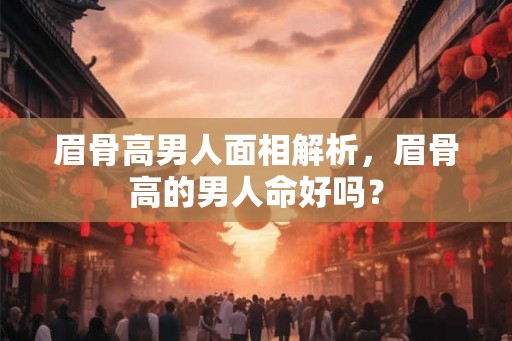 眉骨高男人面相解析,眉骨高的男人命好吗? 眉骨高男人面相解析,眉骨高的男人命好吗?