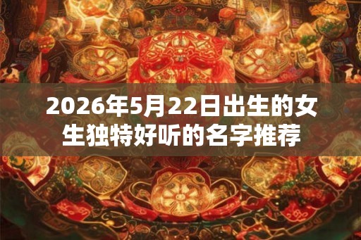 2026年5月22日出生的女生独特好听的名字推荐 2026年5月22日出生的女生独特好听的名字推荐