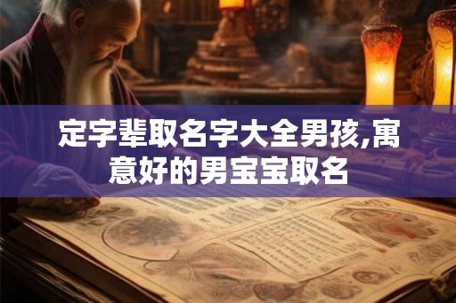 定字辈取名字大全男孩,寓意好的男宝宝取名