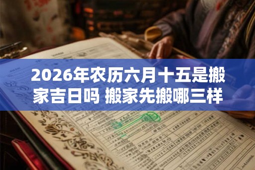 2026年农历六月十五是搬家吉日吗 搬家先搬哪三样东西