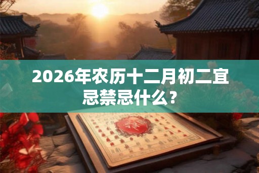 2026年农历十二月初二宜忌禁忌什么？